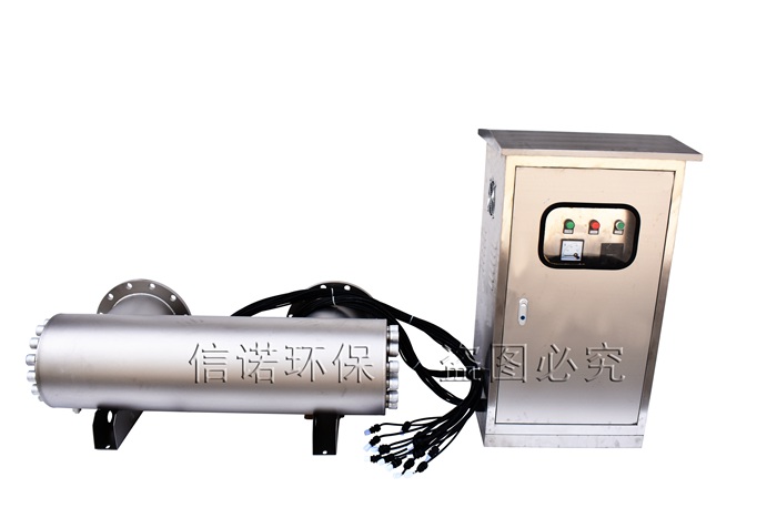 室外防雨型 分體管道式紫外線消毒器 法蘭上開(kāi) 側(cè)開(kāi)均可 口徑DN200